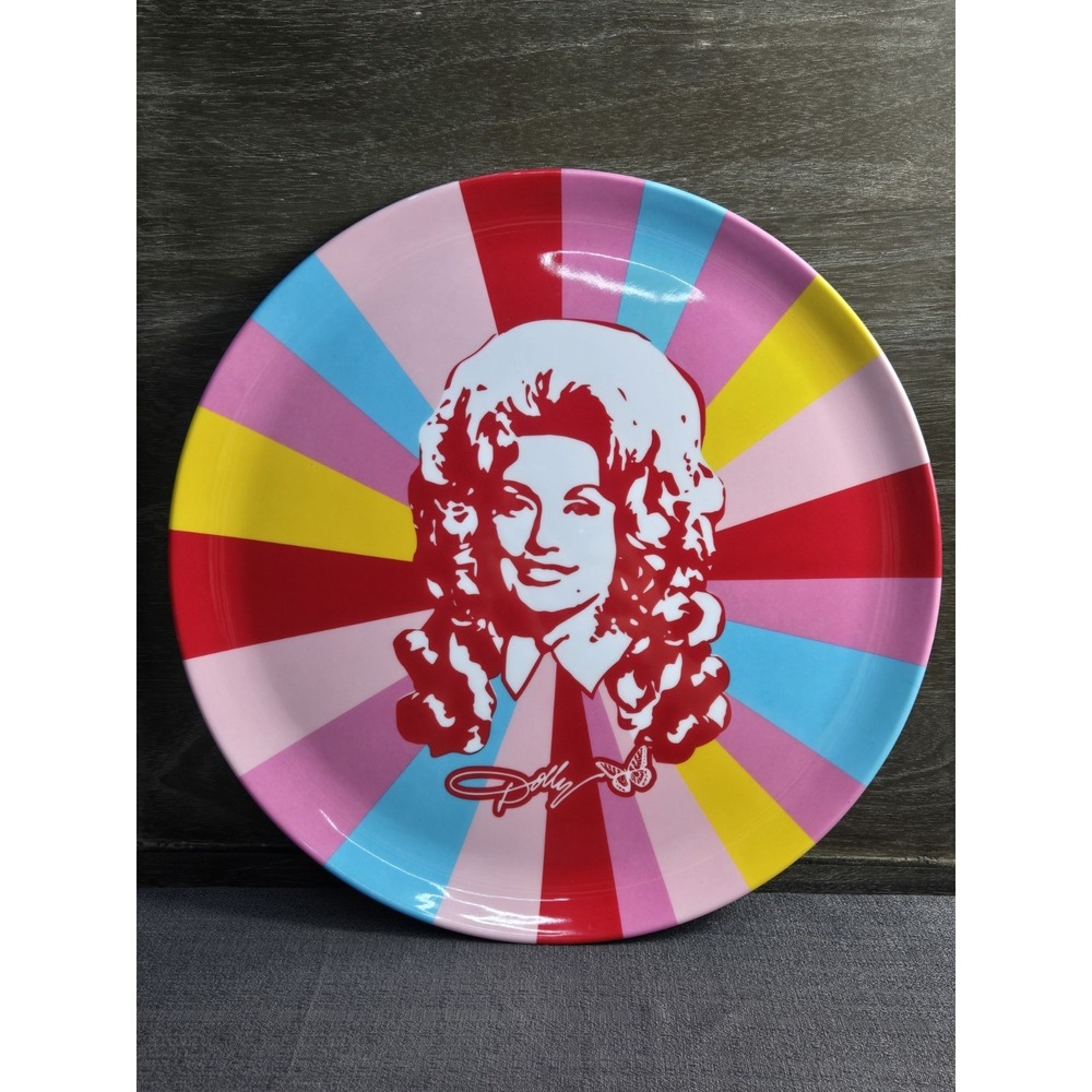 Dolly Parton 14" Round Melamine Serving Tray Collectors Item